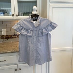 Blaque Label Striped Blouse Top Size Small